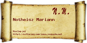 Notheisz Mariann névjegykártya